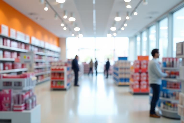現代的な小売店の店内